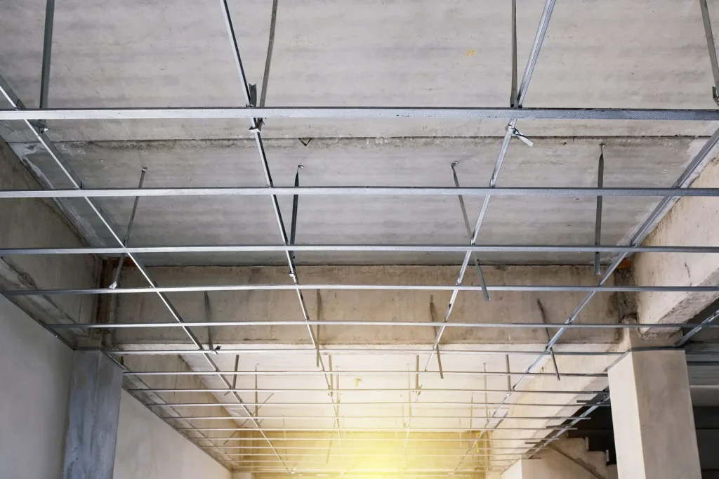 drywall ceiling vs t bar ceiling comparison in Edmonton basement renovation